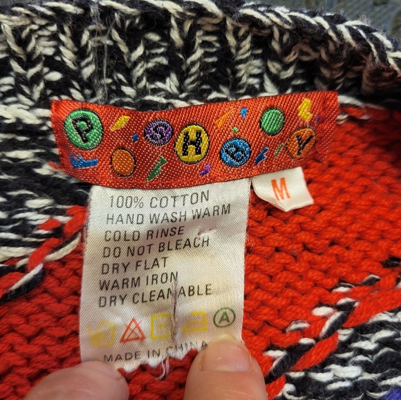 Posh Boy 80s Colorful Geometric Sweater Size Medium - Picture 7 of 10